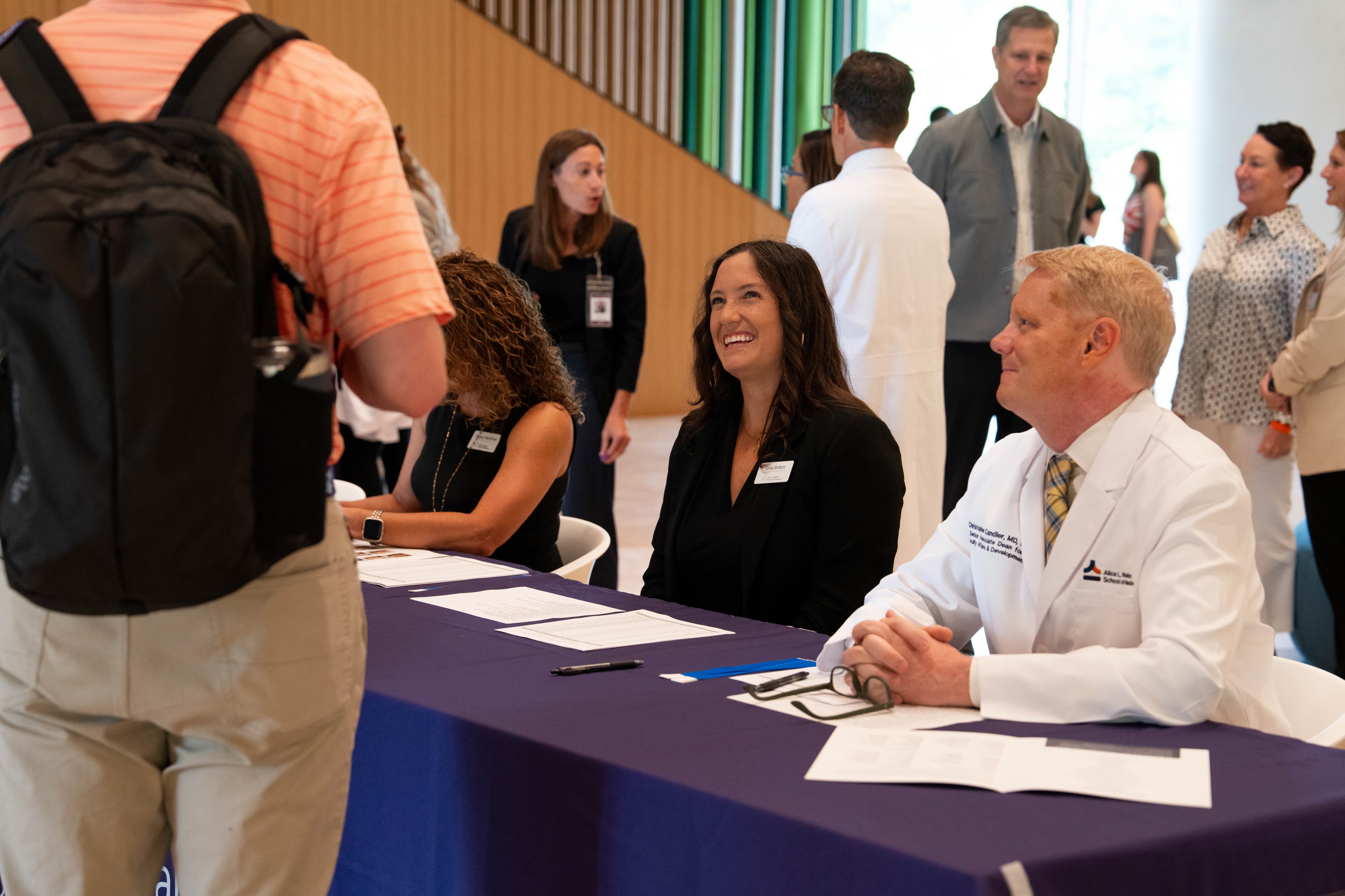 Admissions Representative at Table